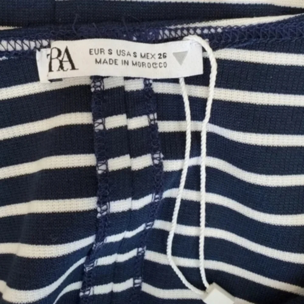 NEW ZARA blue stripe bodycon tank dress
